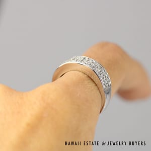 0.50ctw SI/GH Diamond 14k White Gold Ring Size 6, 4.6g - Image 2