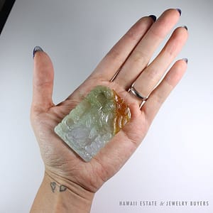 GIA CERTIFIED GRADE A TYPE A JADEITE JADE TRANSLUCENT MULTI-COLOR QUAN YIN CARVED JADE W/ GIA CERTIFICATE - Image 3