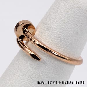 Cartier Juste UN Clou 18K Rose Gold Ring Size 52 With Box and Documents - Image 3