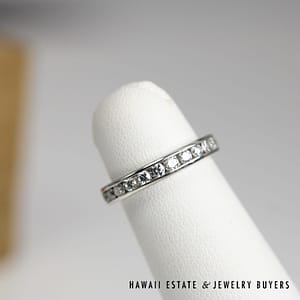 Tiffany & Co 1ctw Diamond Eternity Platinum Band Size 4, 3.7g - Image 8