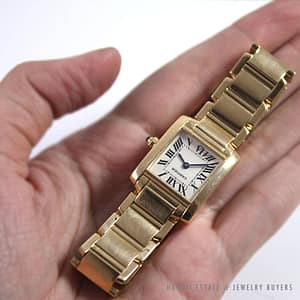 CARTIER TANK FRANCAISE SMALL 18K YELLOW GOLD LADIES WATCH - Image 2