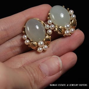 Ming's Hawaii Grey Jade Pearl Set - Image 4