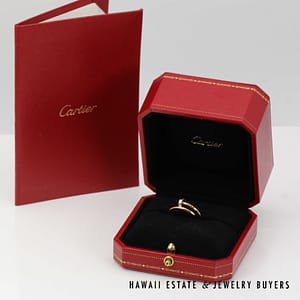 Cartier Juste UN Clou 18K Rose Gold Ring Size 52 With Box and Documents