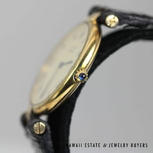 Must De Cartier Vermeil Watch Round Dial & Roman Numerals - Image 5