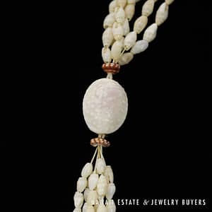 Six Strand Ni'ihau Shell Lei: Laiki Lenalena 60 inch #2778-17 - Image 2