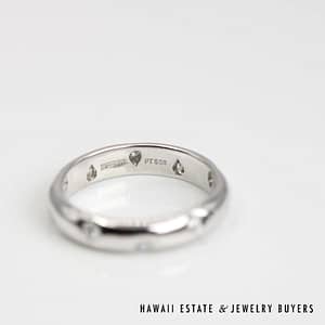 Tiffany & Co Platinum 4mm Diamond Etoile Band Size 5.5 with Pouch, 6.3g - Image 3