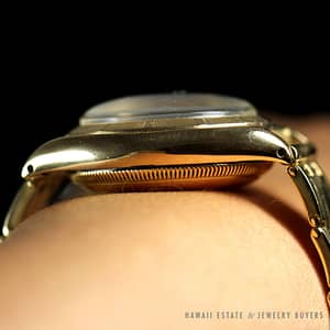 ROLEX RARE VINTAGE BUBBLE BACK 14K YELLOW GOLD OYSTER PERPETUAL WATCH 5015 1945 - Image 3