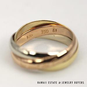 Cartier Les Must De Trinity Ring Size 51 With Box - Image 6