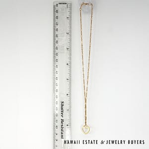 Tiffany & Co 18K Yellow Gold Heart Bracelet and Necklace Set with Pouch #3121-03 - Image 3
