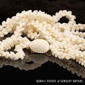 ニイハウシェルモミ3連レイ90cm Niihau Shells lei ハワイ