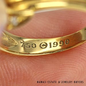 Tiffany & Co 18K Yellow Gold and Diamond Signature X Ring Size 6 #CC0191-03 - Image 8