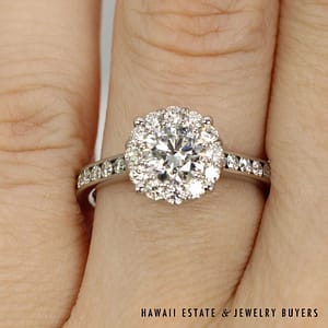 Platinum and I/VS2 Diamond Ring SIZE 6 #2789-01 - Image 2