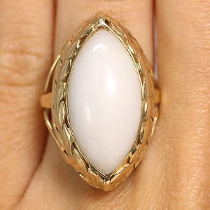 Ming's White Jade14K Yellow Gold Set - Image 4