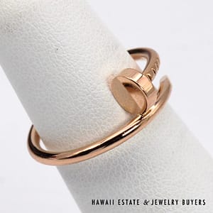 Cartier Juste UN Clou 18K Rose Gold Ring Size 52 With Box and Documents - Image 4