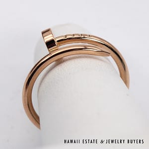 Cartier Juste UN Clou 18K Rose Gold Ring Size 52 With Box and Documents - Image 5