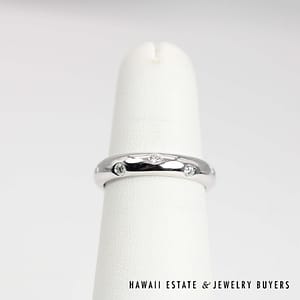 Tiffany & Co Platinum 4mm Diamond Etoile Band Size 5.5 with Pouch, 6.3g - Image 7