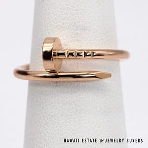 Cartier Juste UN Clou 18K Rose Gold Ring Size 52 With Box and Documents - Image 2