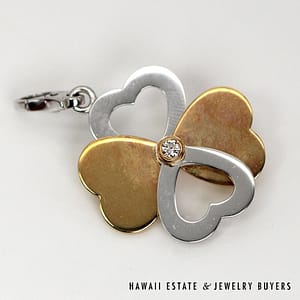 Cartier 18K Two-Tone Gold Four Leaf Clover Mobile Charm Pendant w/ Box #3121-04 - Image 7