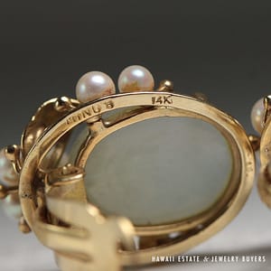 Ming's Hawaii Grey Jade Pearl Set - Image 3