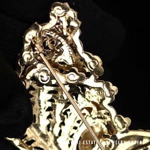 Ming's 14K Yellow Gold Phoenix Brooch Or Pendant - Image 7
