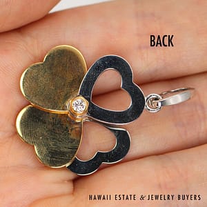 Cartier 18K Two-Tone Gold Four Leaf Clover Mobile Charm Pendant w/ Box #3121-04 - Image 4