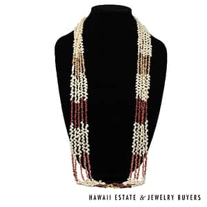 Five-Strand Multi-Color Ni'ihau Shell Lei: Kipona 48 inches #LB1102-02