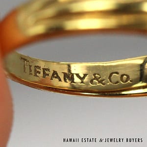 Tiffany & Co 18K Yellow Gold and Diamond Signature X Ring Size 6 #CC0191-03 - Image 9