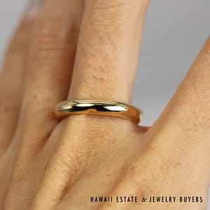 Cartier 18k Yellow Gold 4mm High Polished Band Size 10, 6.6g - Image 2