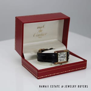 Must De Cartier Ladies Vermeil Tank Watch With Box - Image 4