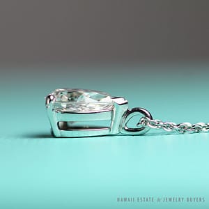 TIFFANY & CO. 1.01CT PEAR SHAPE PLATINUM SOLITAIRE NECKLACE W/ GIA DIAMOND CERTIFICATE AND BOX - Image 3