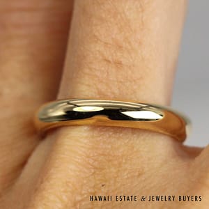Cartier 18k Yellow Gold 4mm High Polished Band Size 10, 6.6g