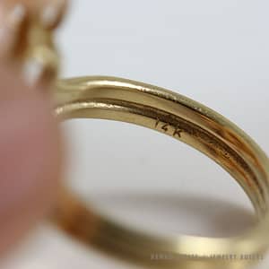 Vintage Ming's Hawaii Angel Skin Coral Ball Cluster 14K Ring (Size 5.75) - Image 4