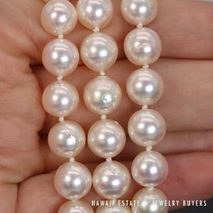 Mikimoto Single Strand Cultured Pearl Necklace with Silver Clasp 18" #2810-02 - Image 4