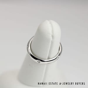 Tiffany & Co Platinum 4mm Diamond Etoile Band Size 5.5 with Pouch, 6.3g - Image 6