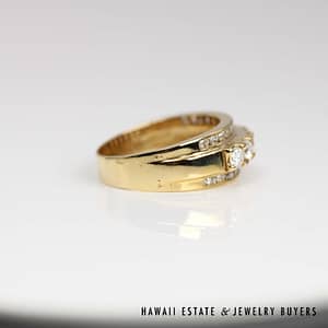 1ctw SI/GH Diamond 18k Yellow Gold Band Size 6.75, 6.4g - Image 2