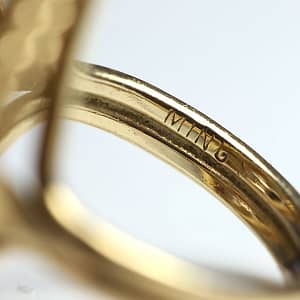 Ming's Multi Color Jade & Pearl Grid Ring - Image 3