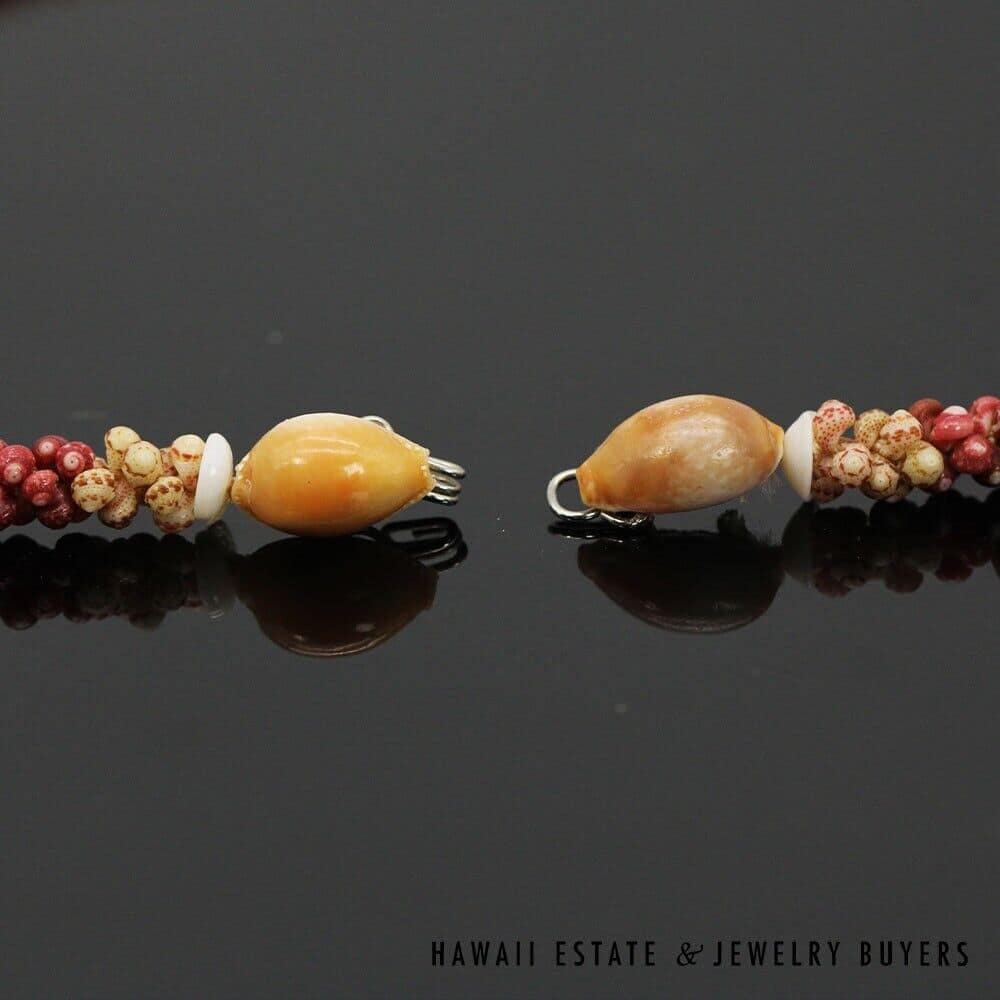 Ni'ihau Shell Choker Necklace and Earring Set: Kahelelani 18 inches #070621-01 - Image 12