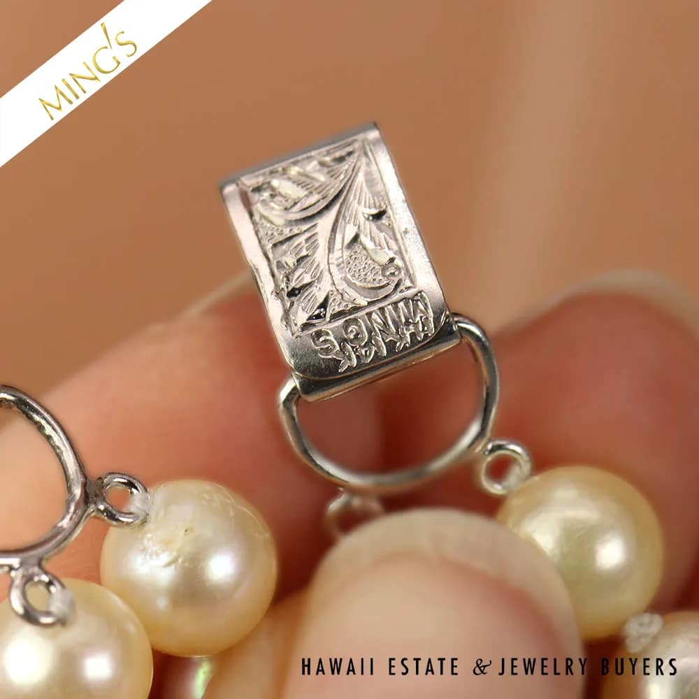 Ming's Double Strand Cultured Pearls 7.5-8mm with 14K White Gold Clasp, 20/21" - Image 2