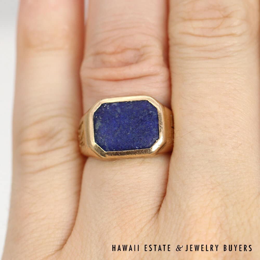 Antique 10K Yellow Gold 1935 Class Ring SIZE 4 #2806-01 - Image 2