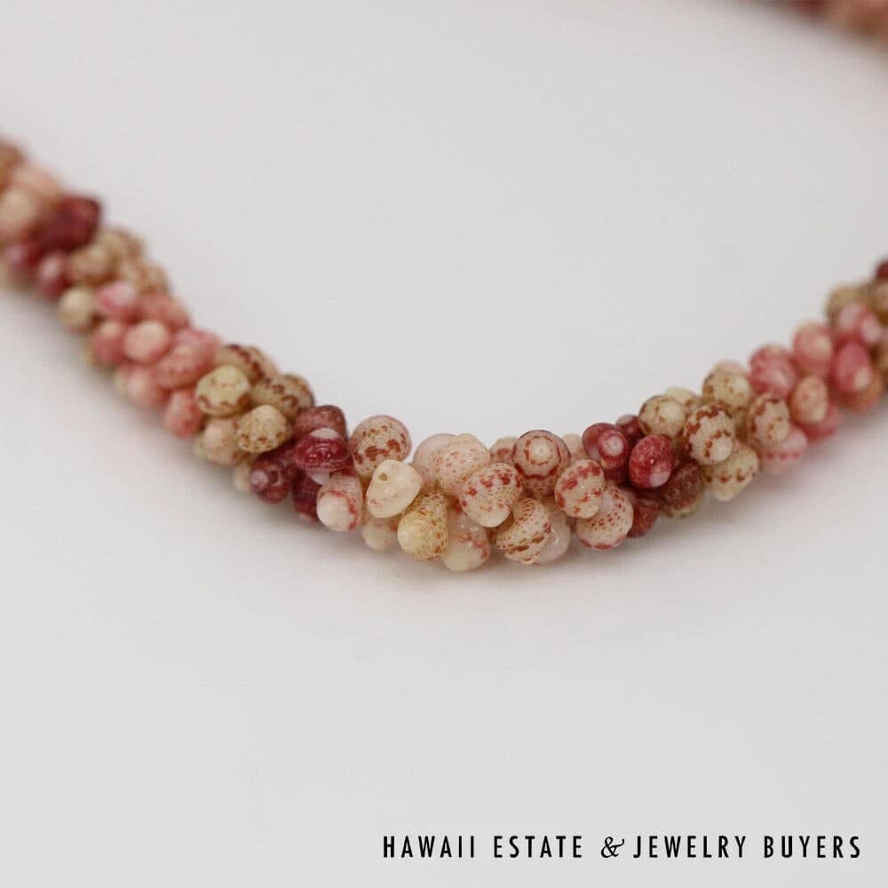 Ni'ihau Shell Choker Necklace and Earring Set: Kahelelani 18 inches #070621-01 - Image 7