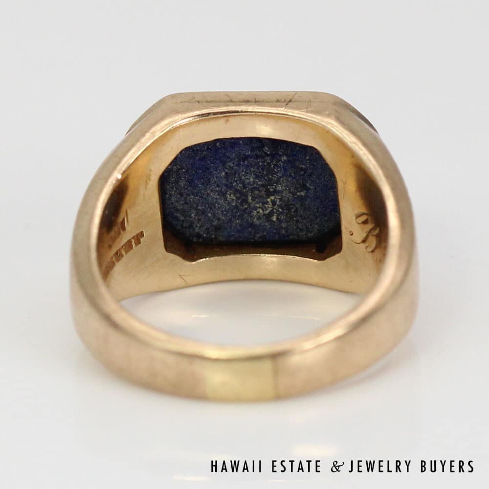 Antique 10K Yellow Gold 1935 Class Ring SIZE 4 #2806-01 - Image 7