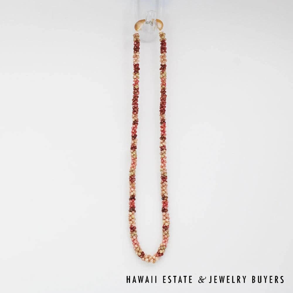 Ni'ihau Shell Choker Necklace and Earring Set: Kahelelani 18 inches #070621-01 - Image 3