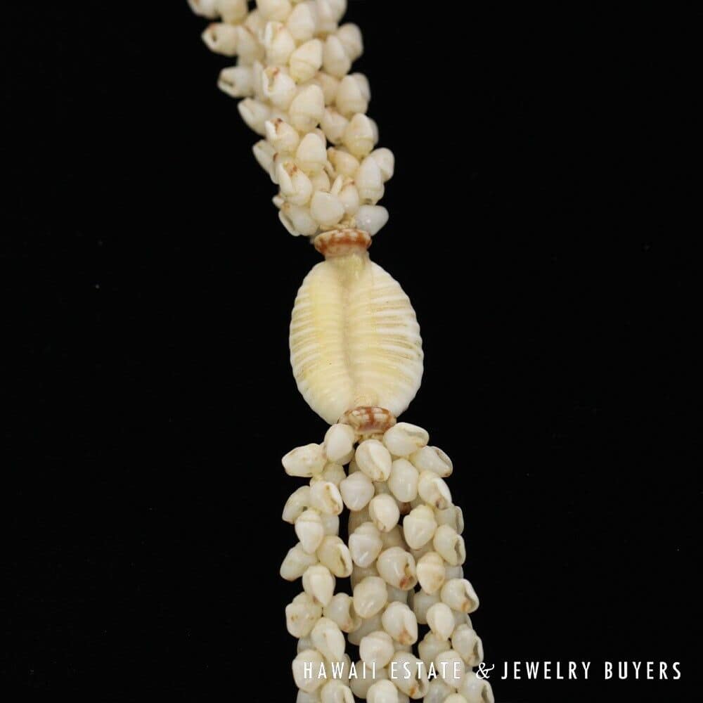 3-Strand Ni'ihau Shell Lei: Pikake Momi Lenalena 36 inches #KP042921-01 - Image 11