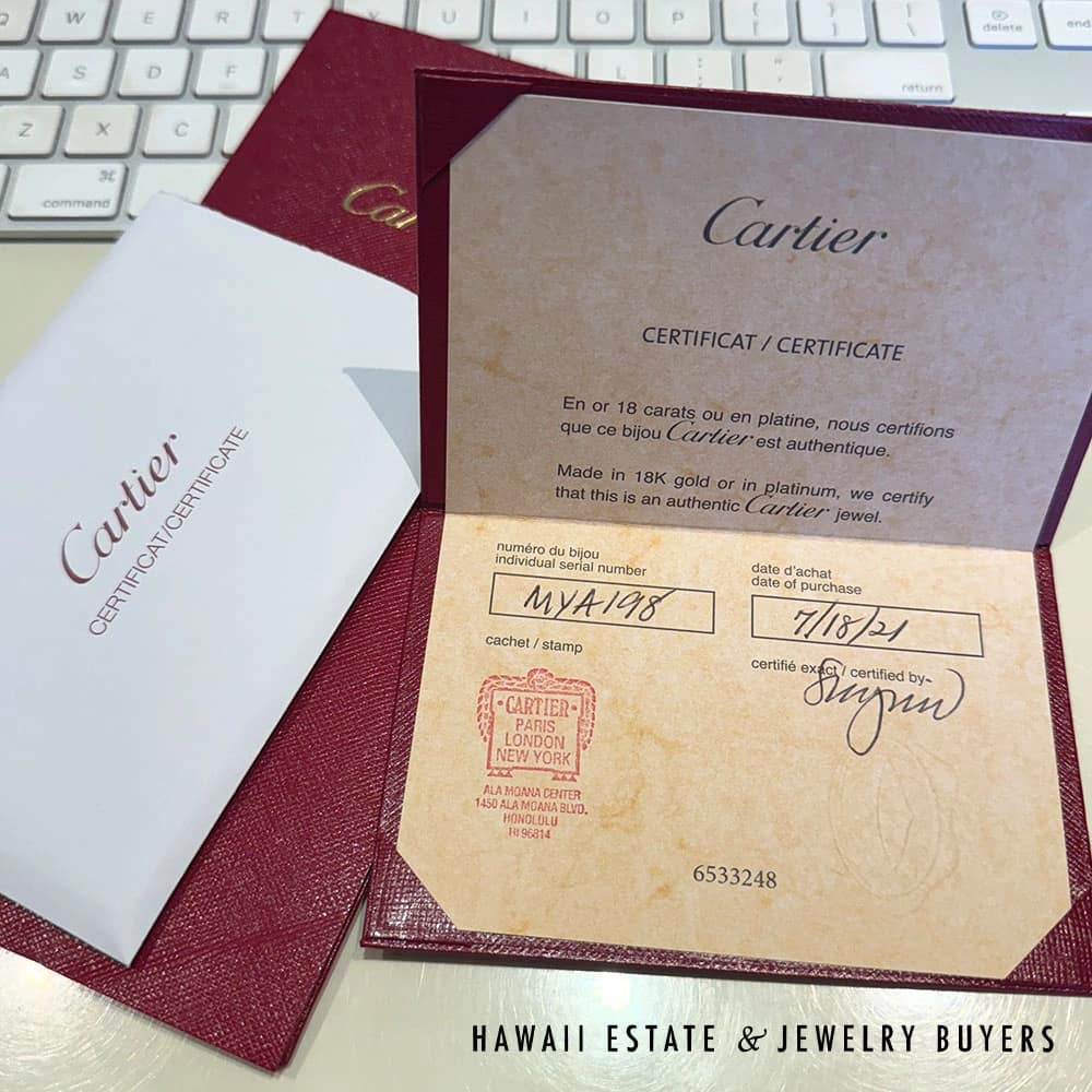 Cartier Trinity 18K Yellow Gold Pink Gold White Gold Ring Sz 54 w/Box & Cert - Image 2