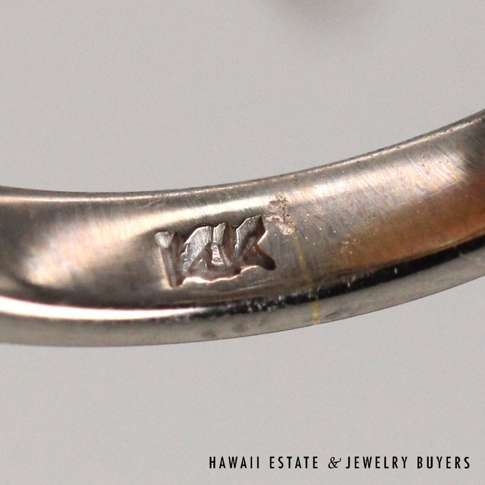 14K White Gold Thai Sapphire and Diamond Ring SIZE 4 #2827-19 - Image 10