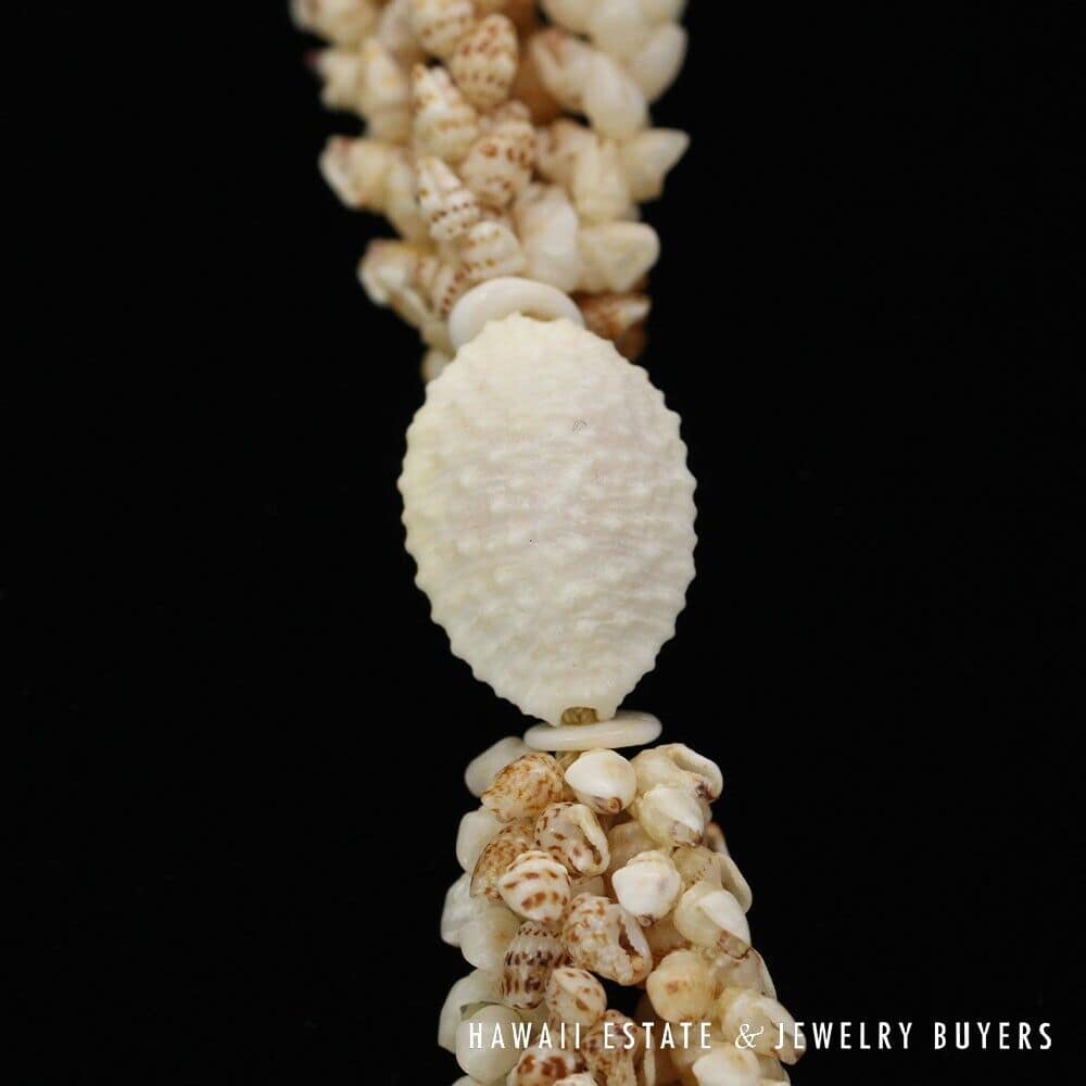 4-Strand Multi-Color Ni'ihau Shell Lei: Pikake Momi 38 inches #MKP090221-01 - Image 3