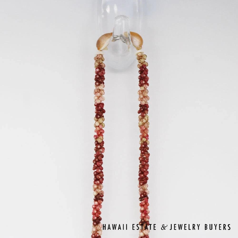 Ni'ihau Shell Choker Necklace and Earring Set: Kahelelani 18 inches #070621-01 - Image 4