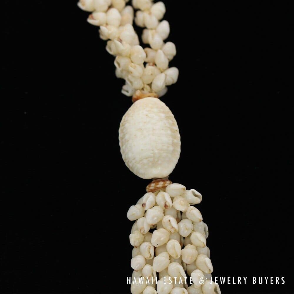 3-Strand Ni'ihau Shell Lei: Pikake Momi Lenalena 36 inches #KP042921-01 - Image 10