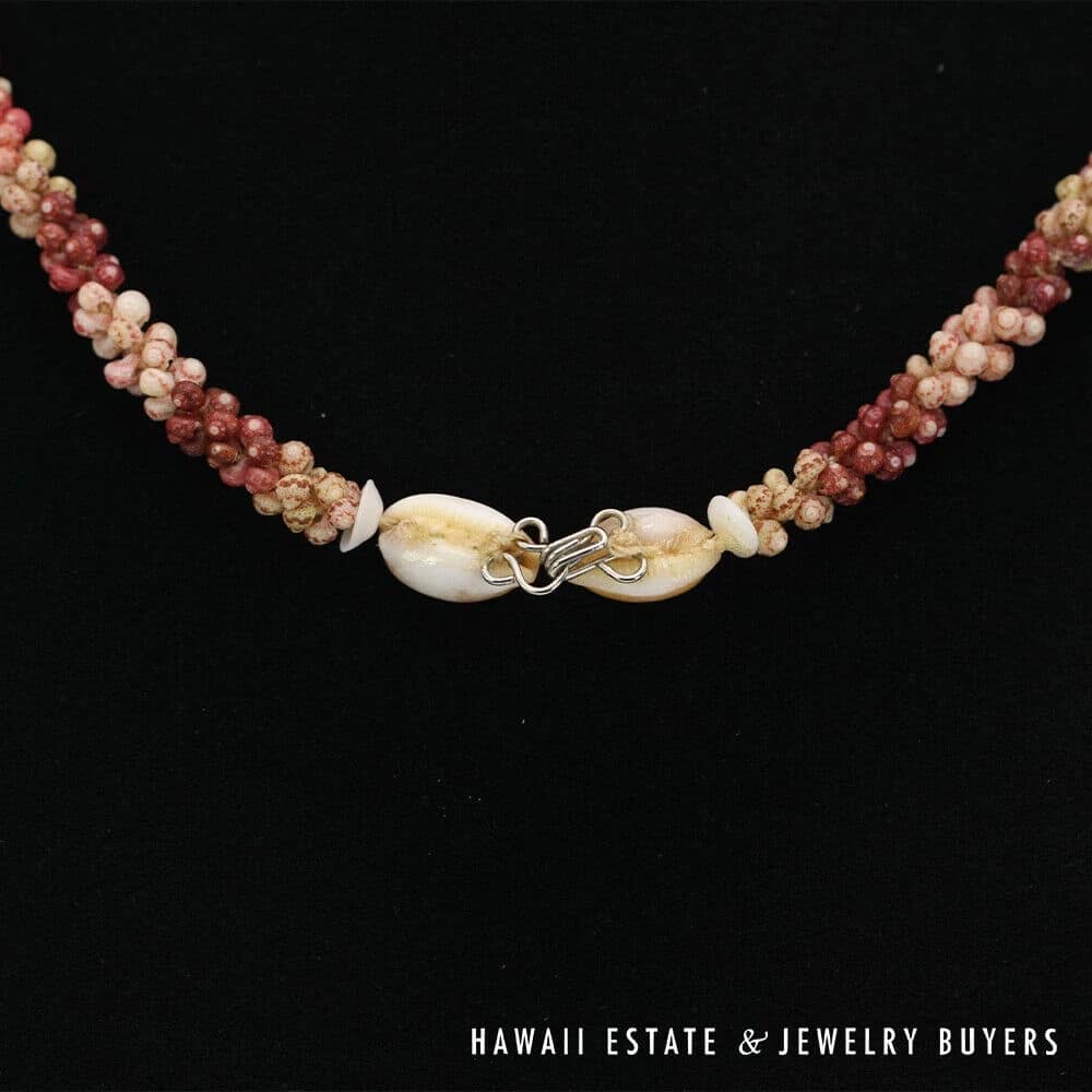 Ni'ihau Shell Choker Necklace and Earring Set: Kahelelani 18 inches #070621-01 - Image 11