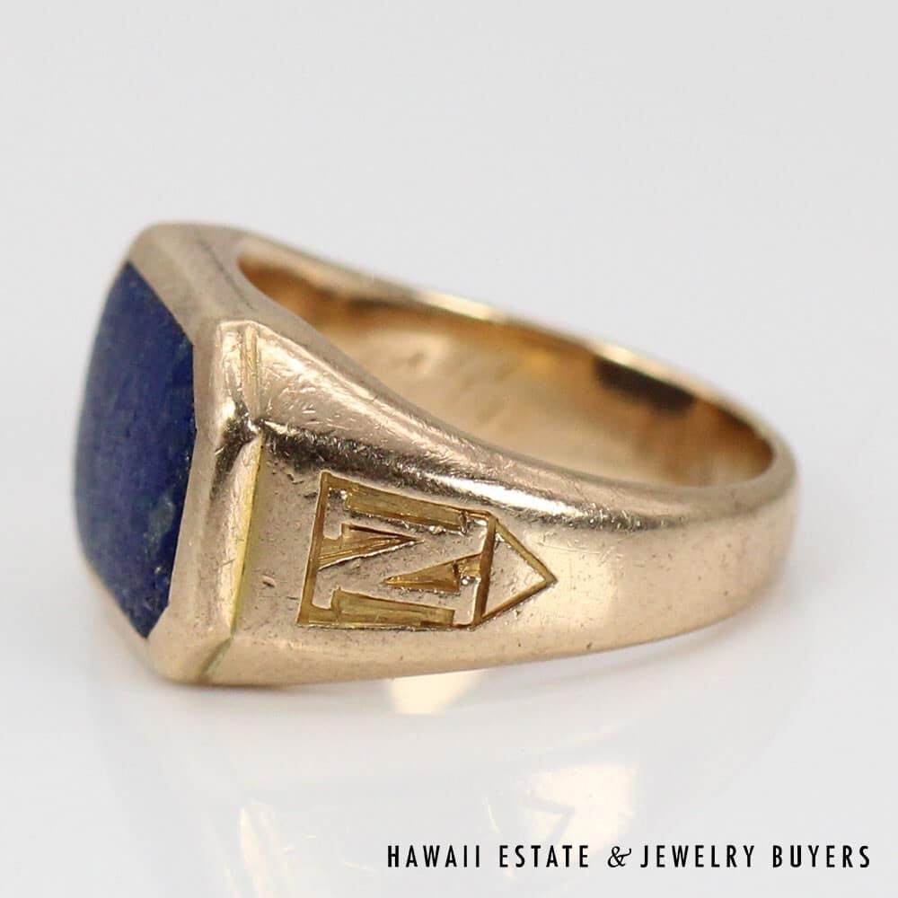 Antique 10K Yellow Gold 1935 Class Ring SIZE 4 #2806-01 - Image 6